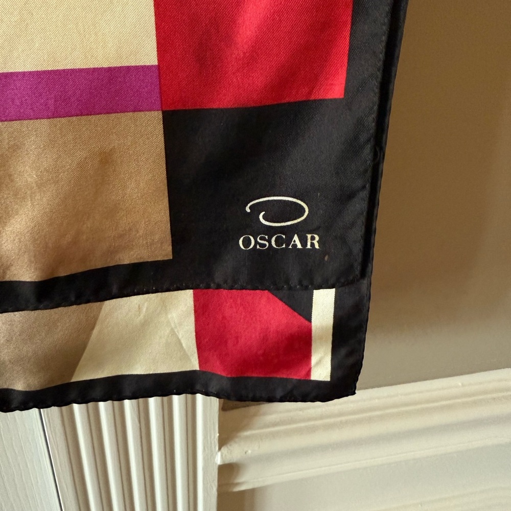 Oscar De La Renta Multicolor Geometric Scarf